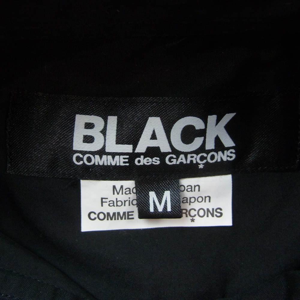BLACK COMME des GARCONS ブラックコムデギャルソン AD2024 1N-B017 レギュラーカラー 長袖 シャツ ブラック系 M【中古】