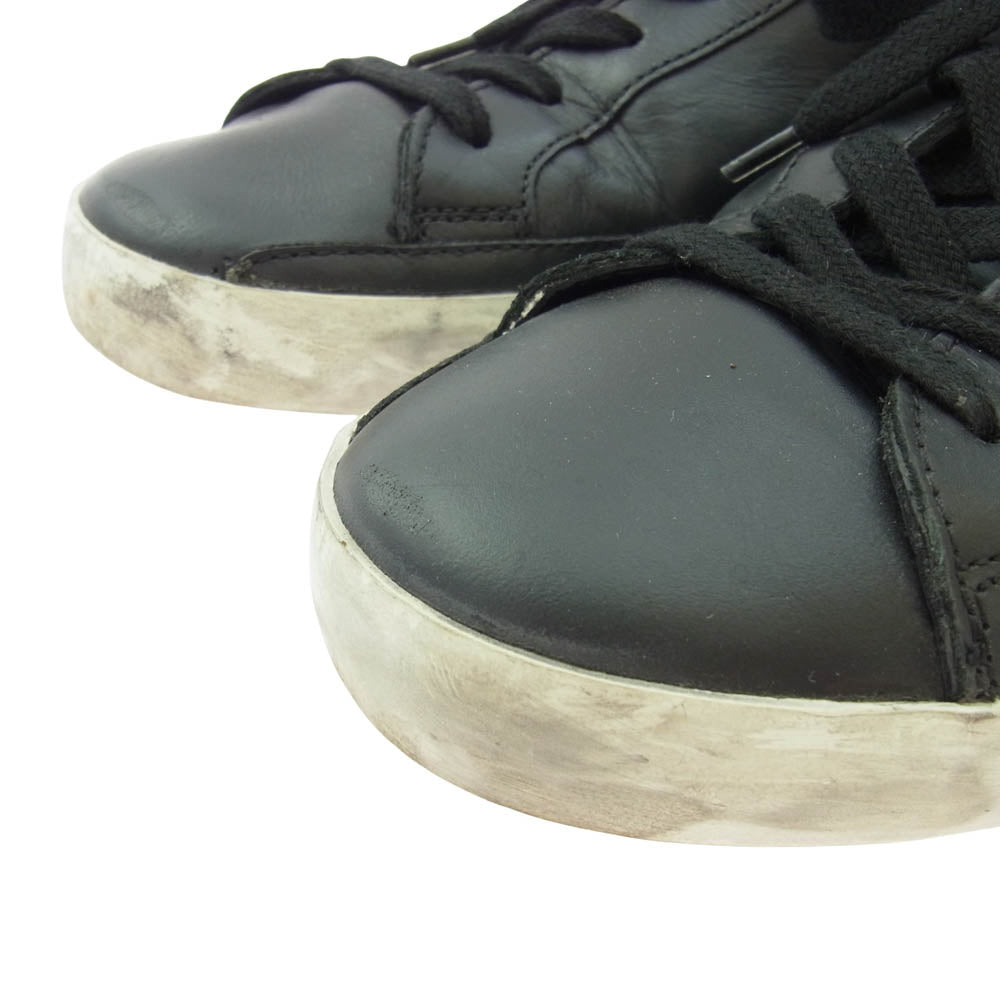 GOLDEN GOOSE ゴールデングース G35MS590 SUPERSTAR スーパースター ヴィンテージ加工 レザー スニーカー ブラック系 40【中古】