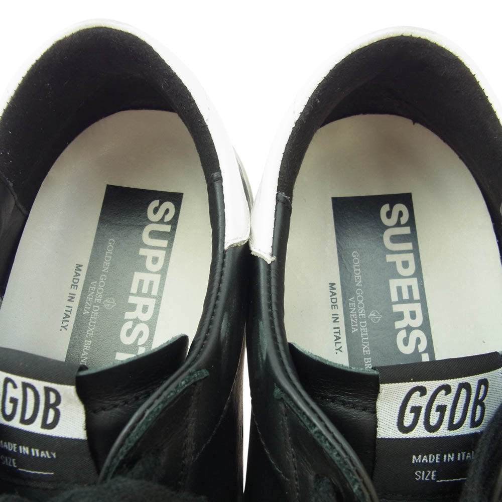 GOLDEN GOOSE ゴールデングース G35MS590 SUPERSTAR スーパースター ヴィンテージ加工 レザー スニーカー ブラック系 40【中古】
