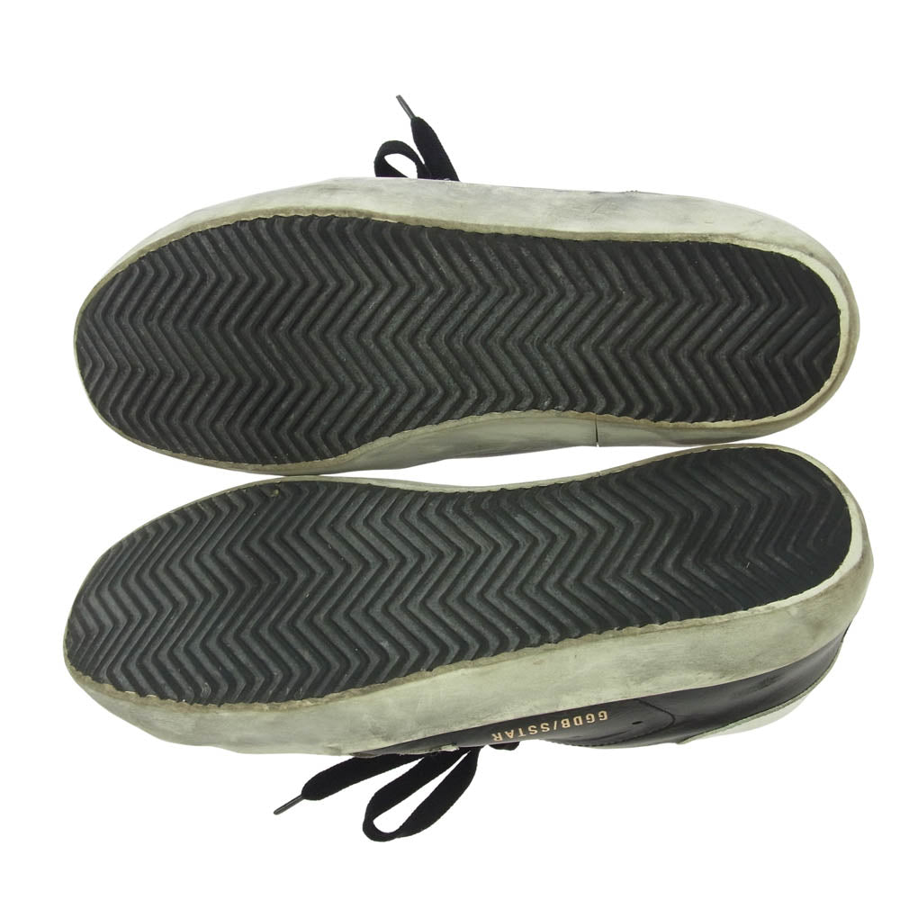 GOLDEN GOOSE ゴールデングース G35MS590 SUPERSTAR スーパースター ヴィンテージ加工 レザー スニーカー ブラック系 40【中古】