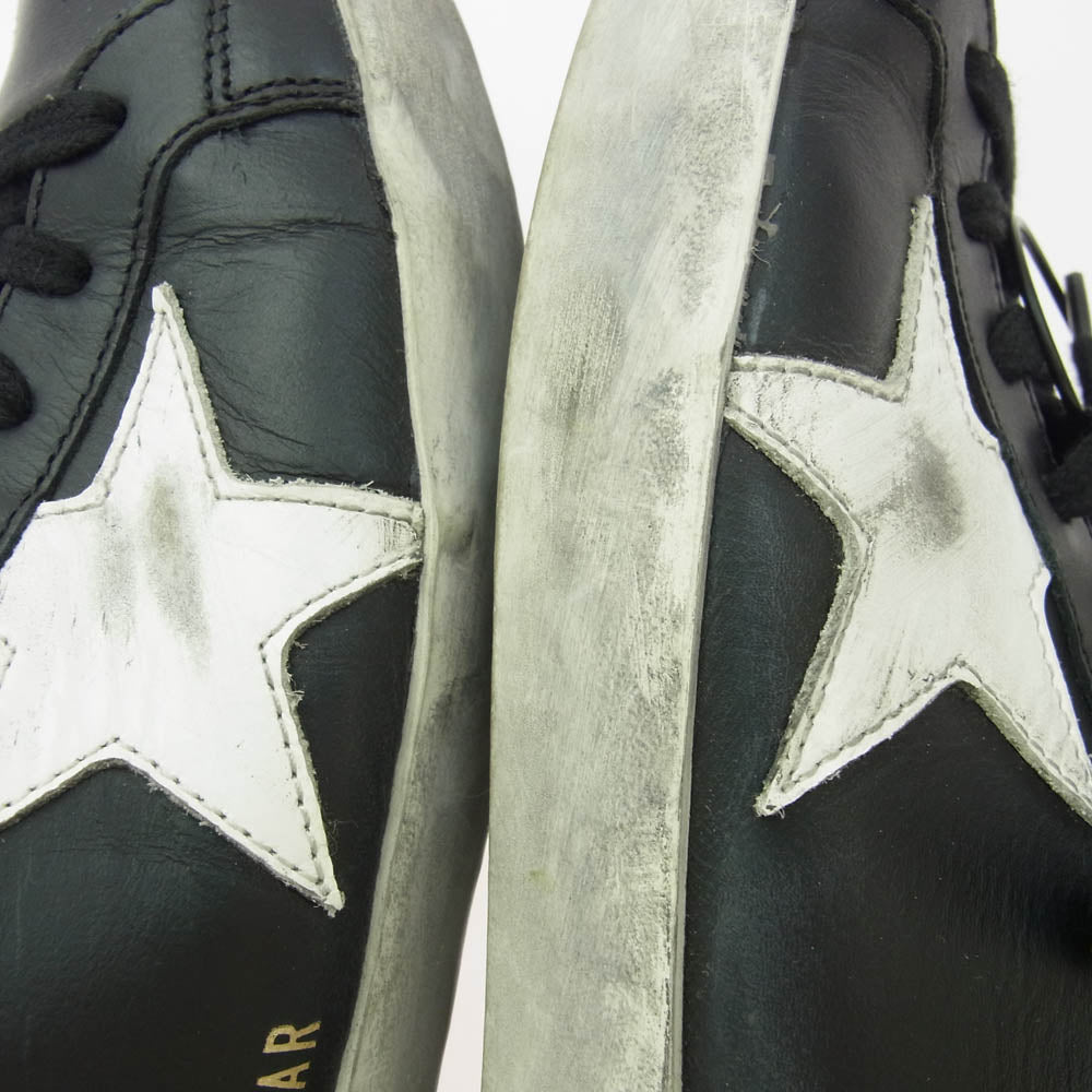 GOLDEN GOOSE ゴールデングース G35MS590 SUPERSTAR スーパースター ヴィンテージ加工 レザー スニーカー ブラック系 40【中古】