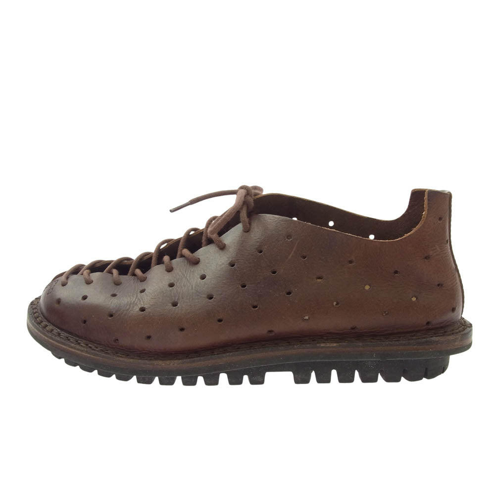 trippen トリッペン GOLF パンチング レザー レースアップ シューズ ブラウン ブラウン系 39【中古】