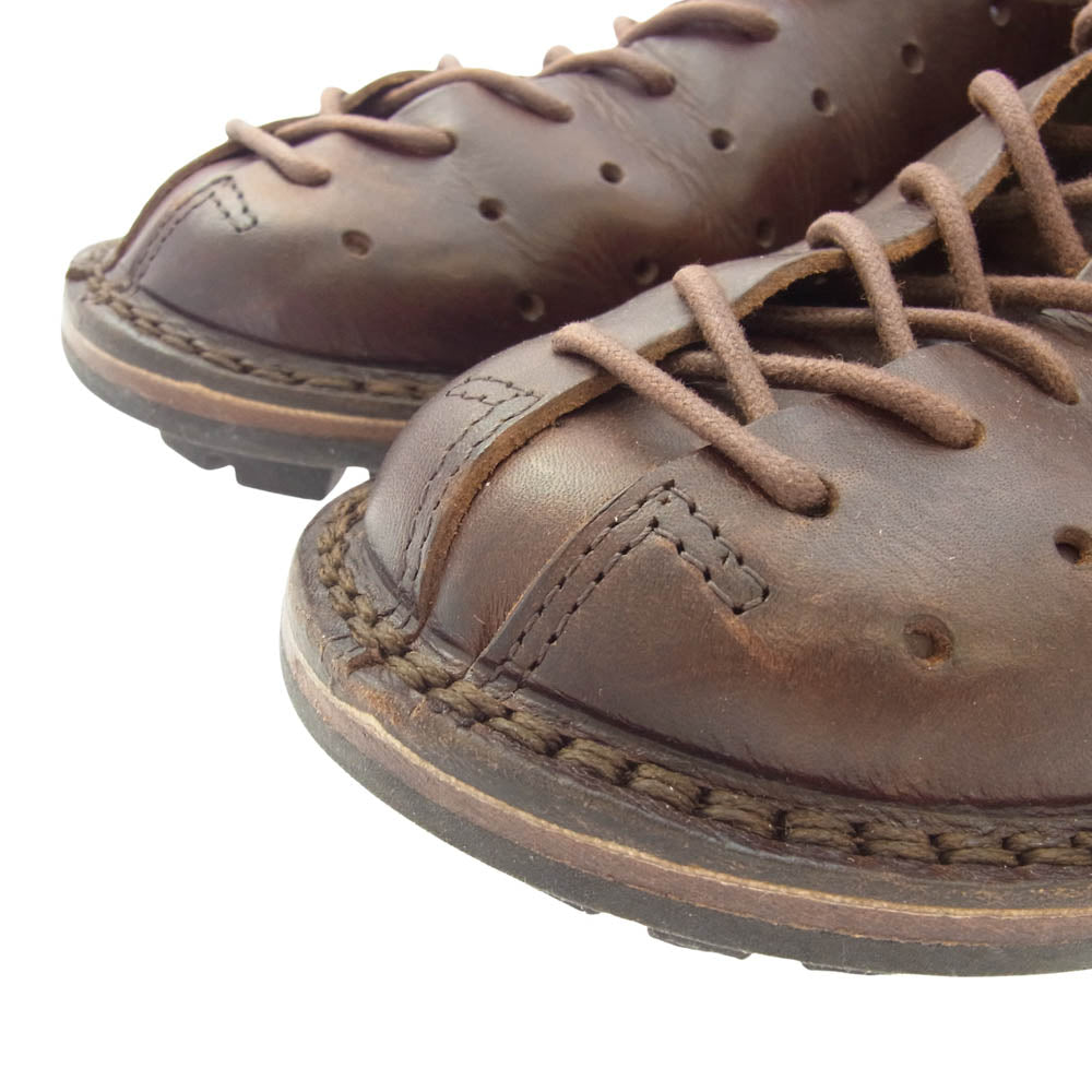 trippen トリッペン GOLF パンチング レザー レースアップ シューズ ブラウン ブラウン系 39【中古】
