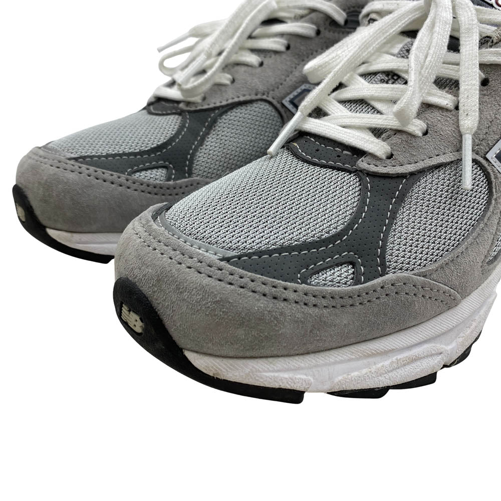 NEW BALANCE ニューバランス M990GY3 スウェード ローカットスニーカー グレー系 25.5cm【中古】