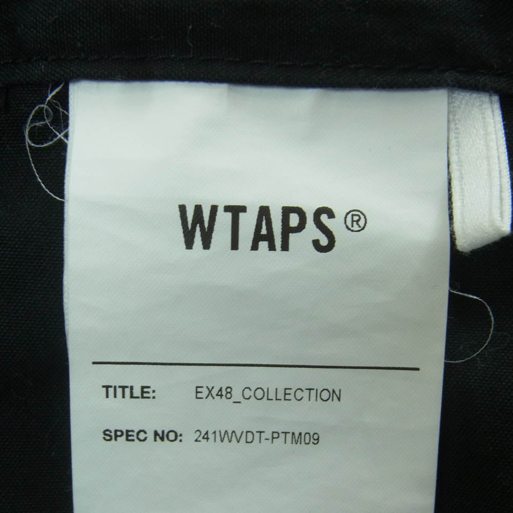 WTAPS ダブルタップス 24SS 241WVDT-PTM09 MILT0001 Trousers Nyco Oxford オックスフォード コットン トラウザーズ カーゴ パンツ ブラック系 02【中古】