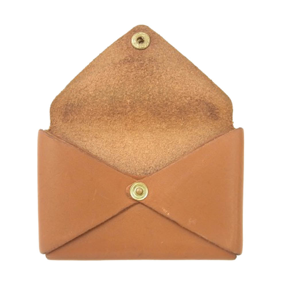 IL BISONTE イルビゾンテ ロゴ レザー カードケース 小銭入れ ブラウン系【中古】