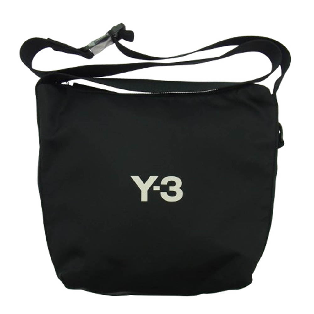 Y-3 Yohji Yamamoto ワイスリー ヨウジヤマモト JD2905 SACOCHE ロゴ プリント ナイロン サコッシュ ショルダー バッグ ブラック系【新古品】【未使用】【中古】