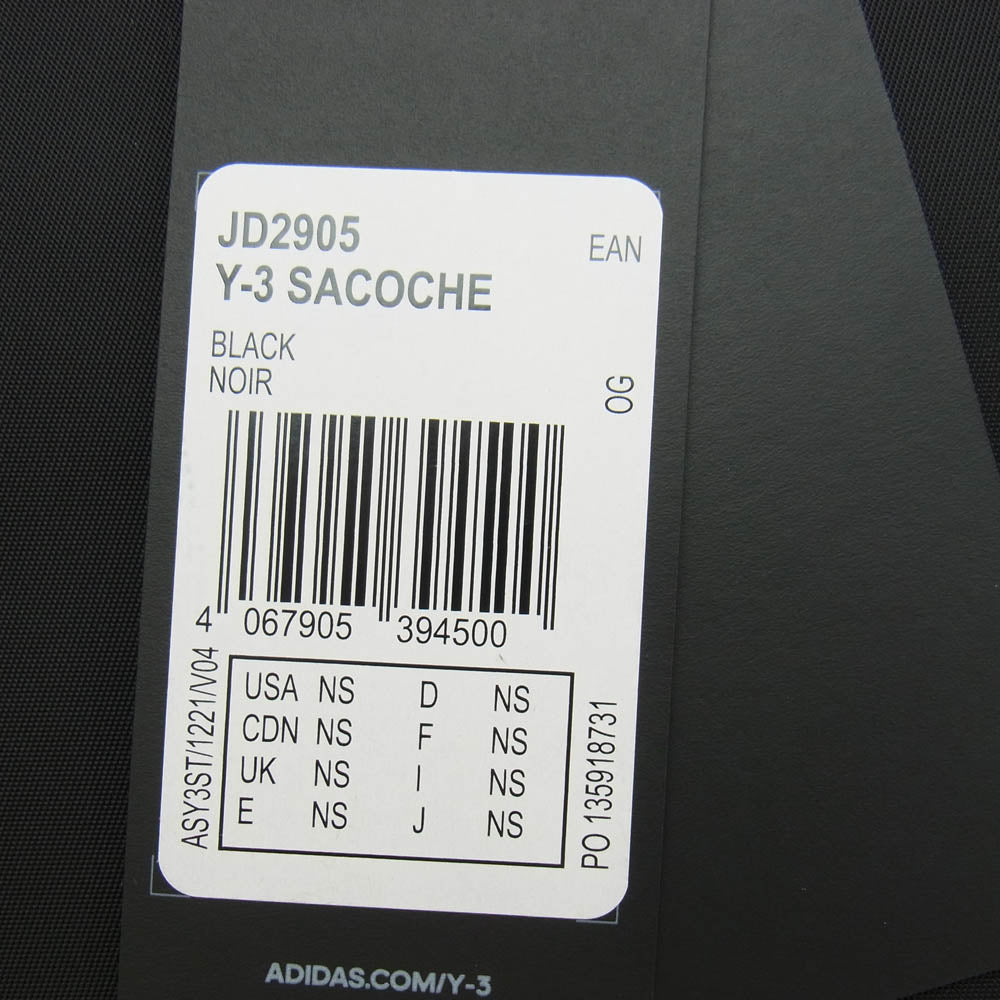Y-3 Yohji Yamamoto ワイスリー ヨウジヤマモト JD2905 SACOCHE ロゴ プリント ナイロン サコッシュ ショルダー バッグ ブラック系【新古品】【未使用】【中古】