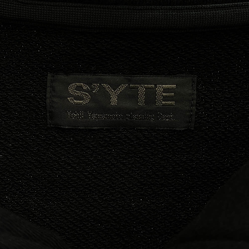 Yohji Yamamoto ヨウジヤマモト 24SS UB-T15-008-2 S'YTE サイト FRENCH TERRY ZIP UP HOODIE フレンチ テリー ジップアップ フーディ パーカー ブラック系 3【極上美品】【中古】