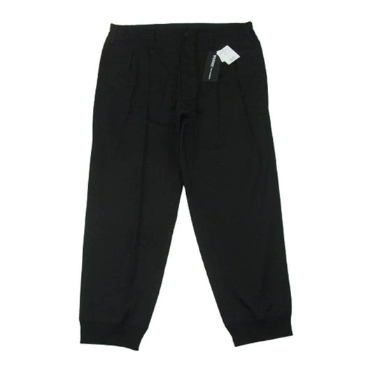 Yohji Yamamoto ヨウジヤマモト WP-P56-070-1 WILDSIDE ワイルドサイド コットンツイル ワイドテーパード 2タック 裾リブ パンツ ブラック系 3【美品】【中古】