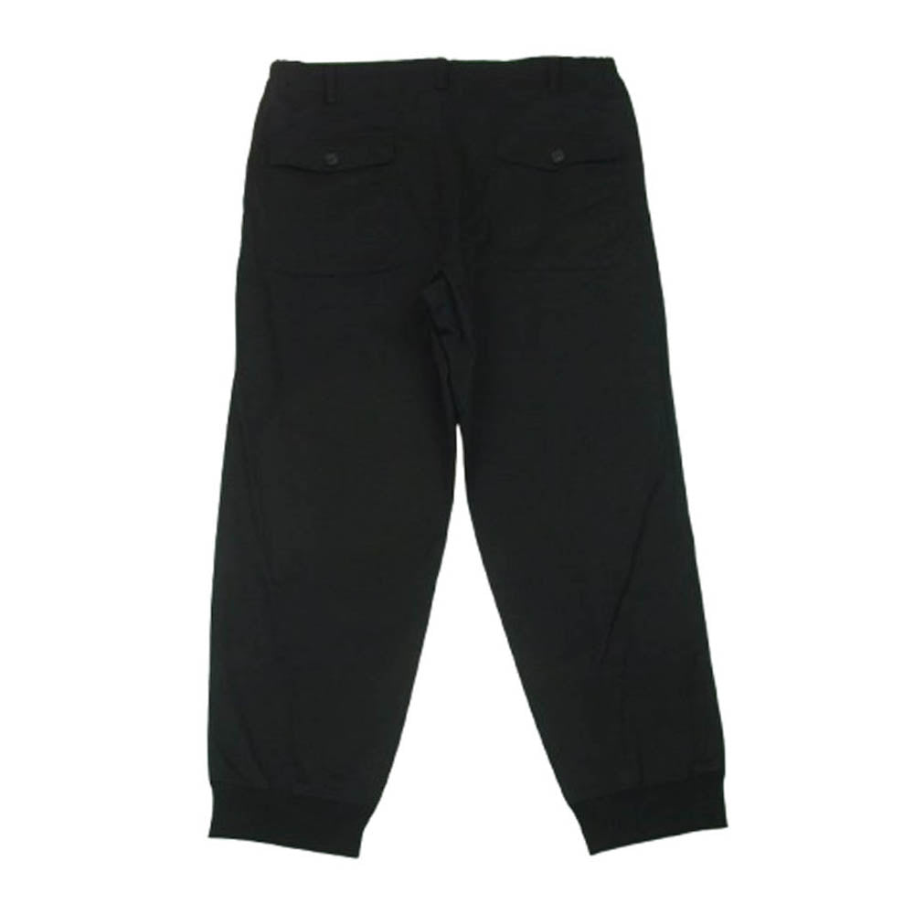 Yohji Yamamoto ヨウジヤマモト WP-P56-070-1 WILDSIDE ワイルドサイド コットンツイル ワイドテーパード 2タック 裾リブ パンツ ブラック系 3【美品】【中古】