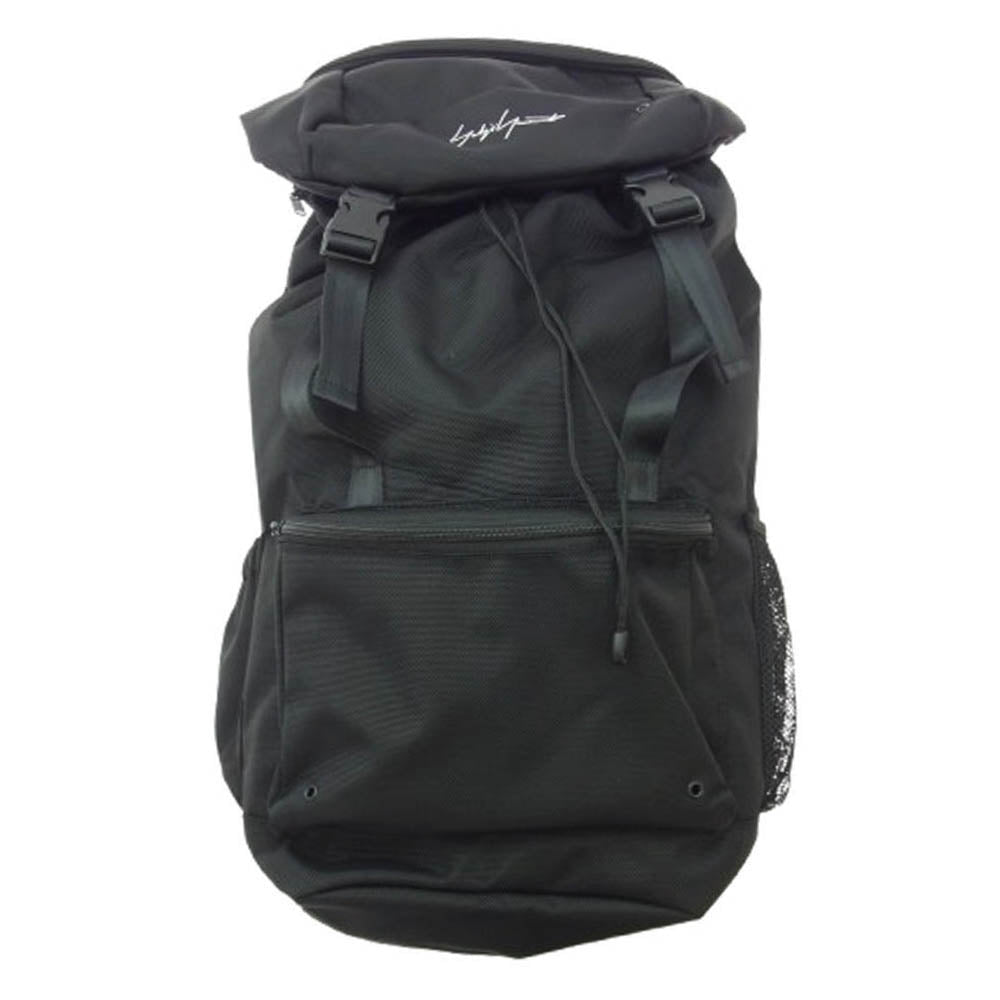 Yohji Yamamoto POUR HOMME ヨウジヤマモトプールオム HO-I18-943-1-03 YY SIGNATURE NYLON BACKPACK シグネチャー ナイロン バックパック リュック ブラック系【新古品】【未使用】【中古】