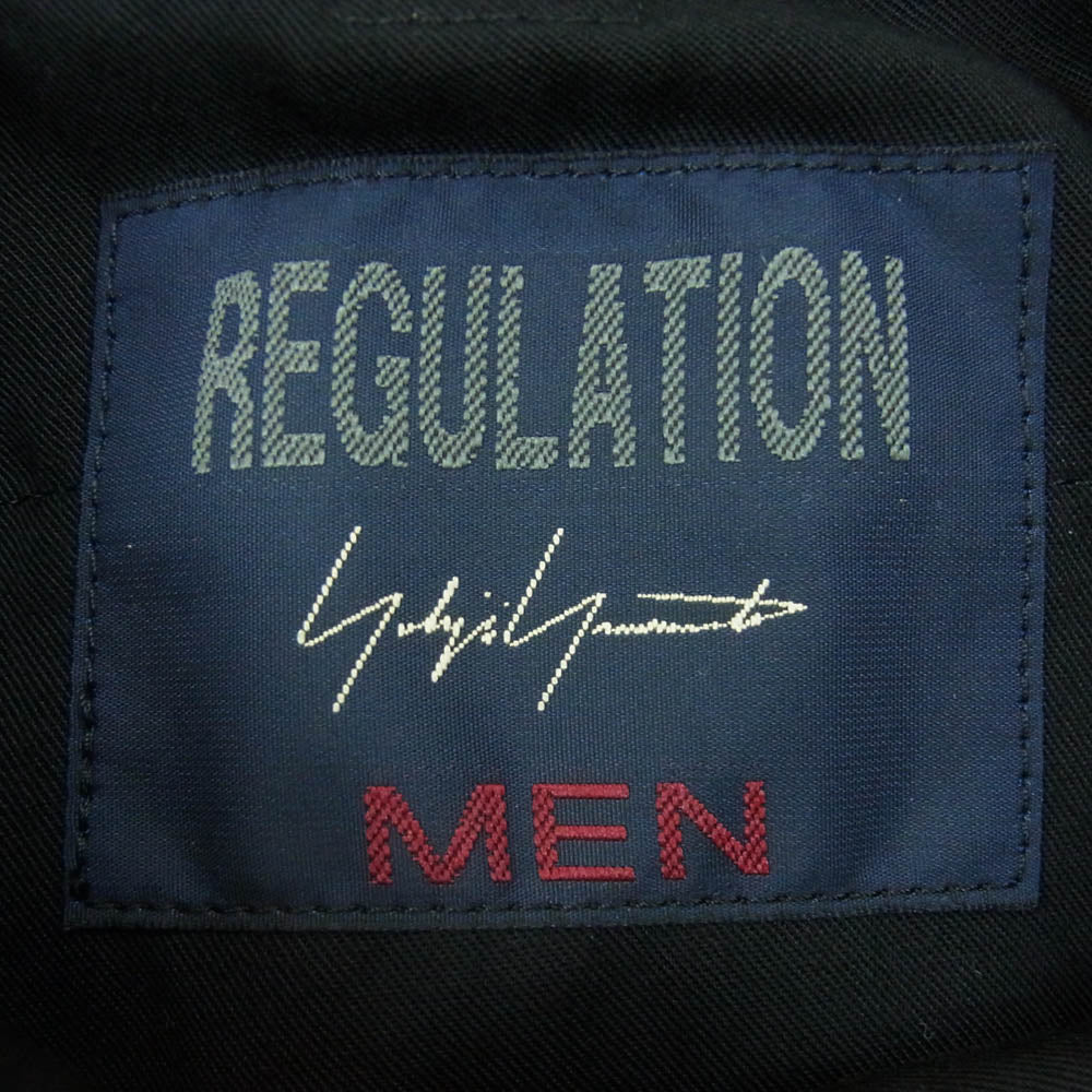 Yohji Yamamoto ヨウジヤマモト HP-P02-240-1-03 REGULATION MEN CELLULOSE GABARDINE RIB FLAPPOCKET PANTS レギュレーション メン セルロースギャバジン カーゴ パンツ ブラック系 3【新古品】【未使用】【中古】