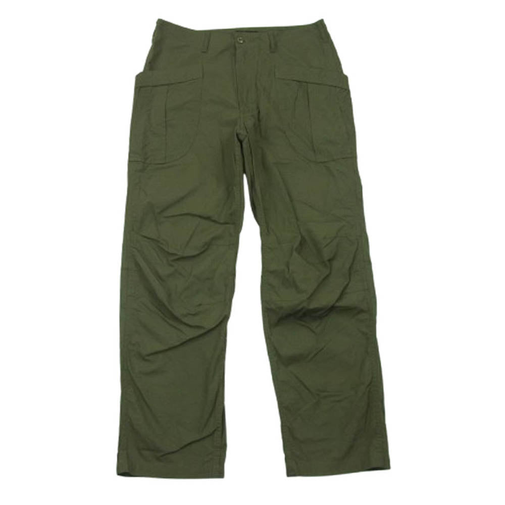 A VONTADE アボンタージ ミリタリー カーゴ トラウザーズ パンツ コットン 日本製 グリーン系 S【中古】