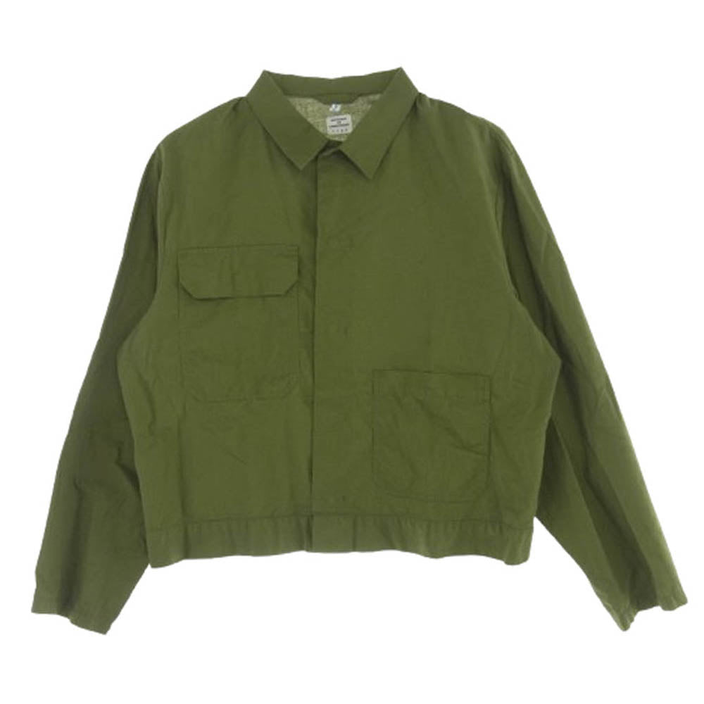ネセサリーオアアンネセサリー スナップボタン 比翼 長袖 ミリタリー シャツ カーキ系 3【中古】