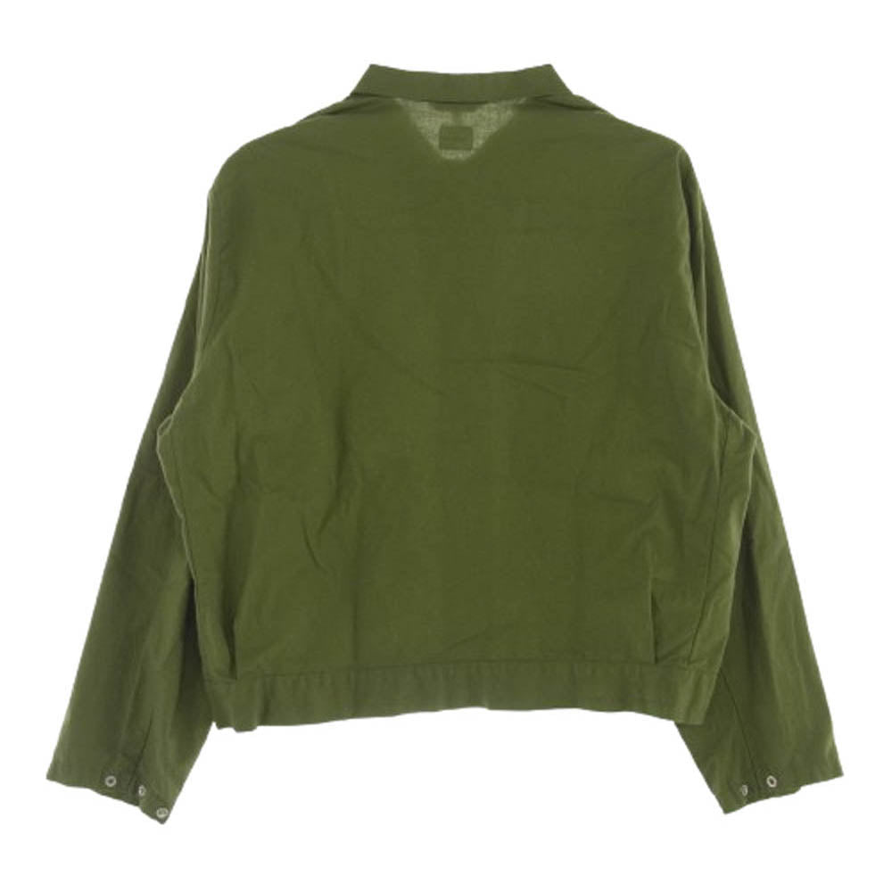 ネセサリーオアアンネセサリー スナップボタン 比翼 長袖 ミリタリー シャツ カーキ系 3【中古】