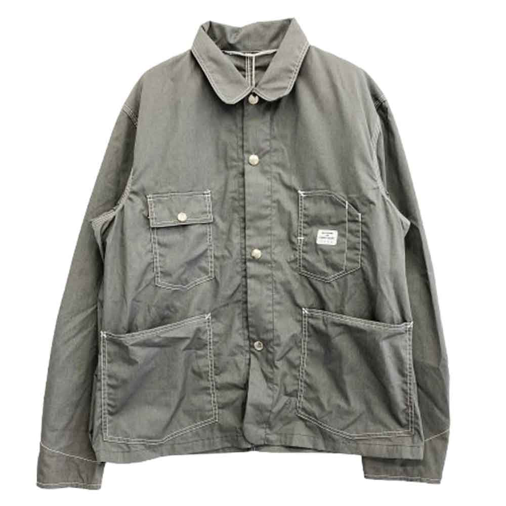 ネセサリーオアアンネセサリー 90012060 COVERALL LITE カバーオール スナップボタン ワーク シャツ ジャケット グレー系 L【美品】【中古】