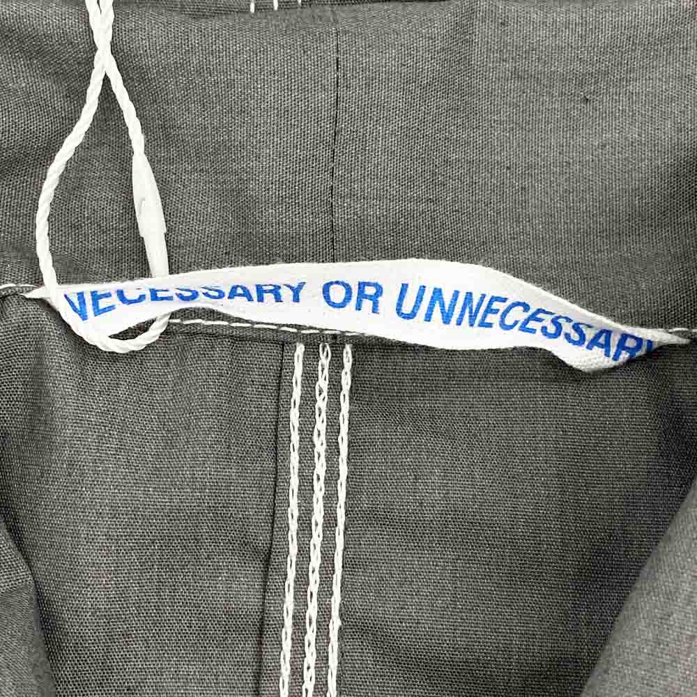 ネセサリーオアアンネセサリー 90012060 COVERALL LITE カバーオール スナップボタン ワーク シャツ ジャケット グレー系 L【美品】【中古】