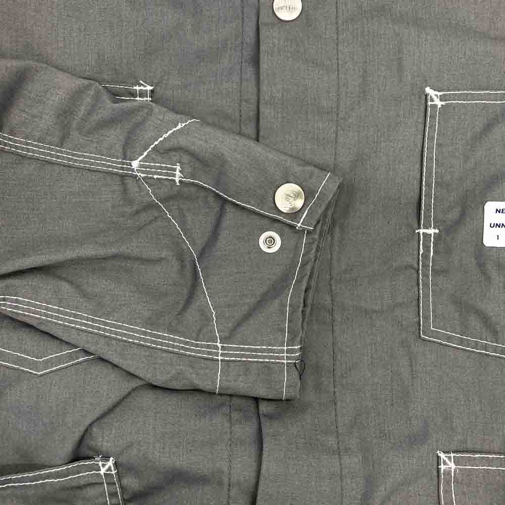 ネセサリーオアアンネセサリー 90012060 COVERALL LITE カバーオール スナップボタン ワーク シャツ ジャケット グレー系 L【美品】【中古】