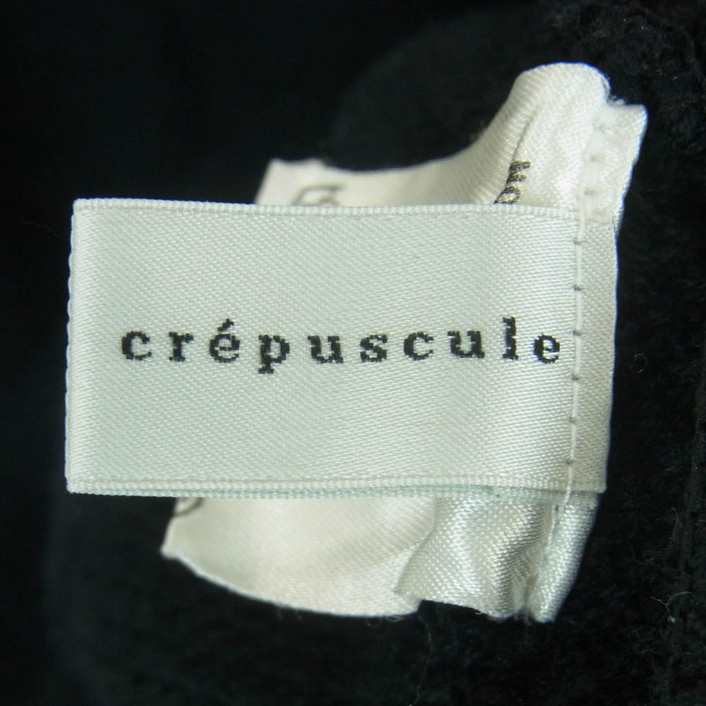 crepuscule クレプスキュール 1903-017 moss stitch V N cardigan モス ステッチ カーディガン ブラック系 1【中古】
