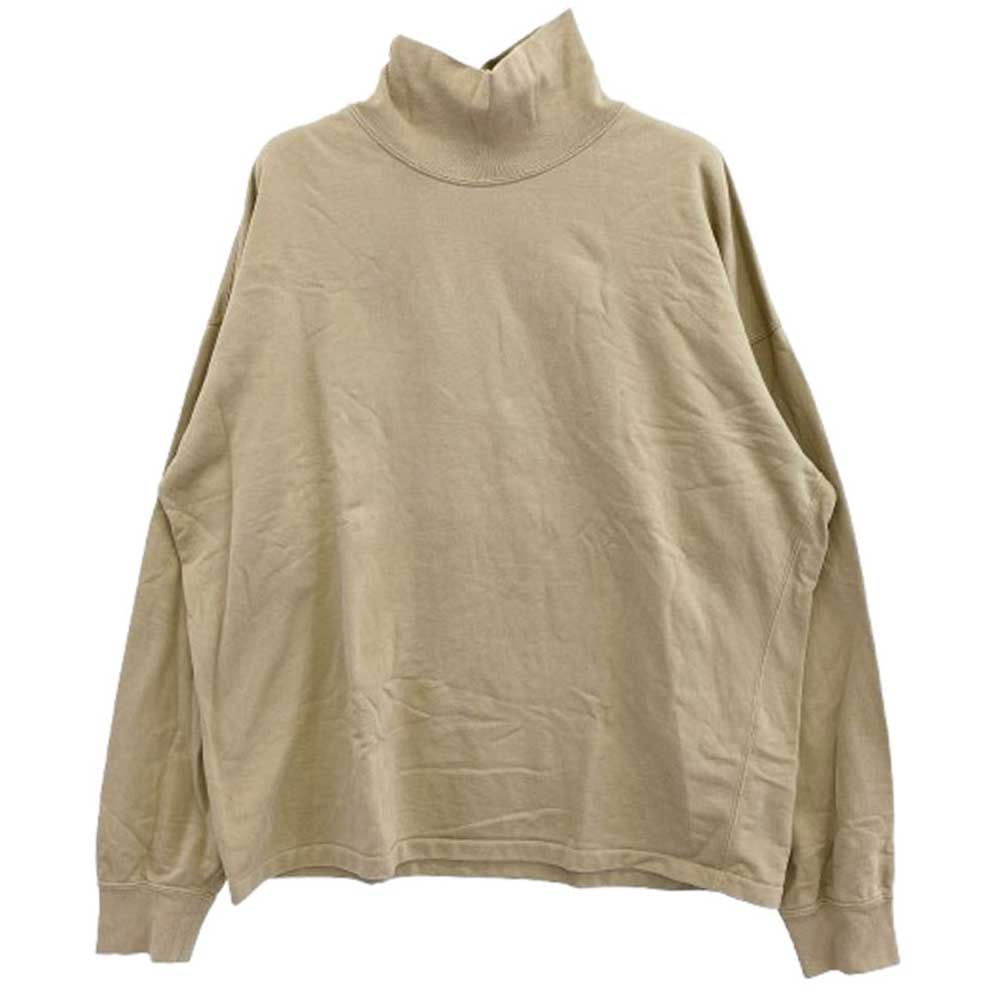 AURALEE オーラリー 19AW A9AP02GT LUSTER PLAITING HI NECK L/S TEE ハイネックロングスリーブカットソー 長袖 Tシャツ ライトブラウン系 4【中古】