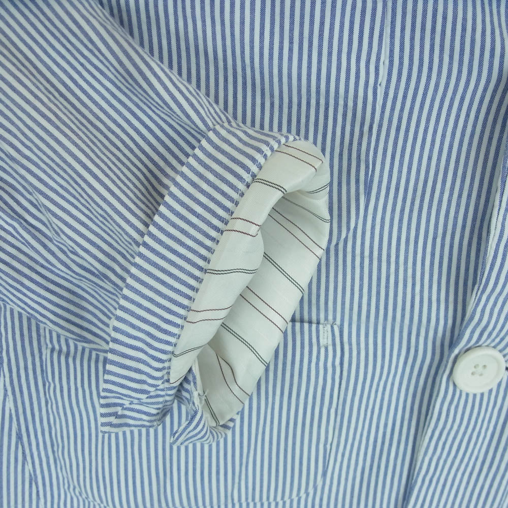 Engineered Garments エンジニアードガーメンツ ストライプ シャツ コットン ジャケット ライトブルー系 ホワイト系 XS【中古】