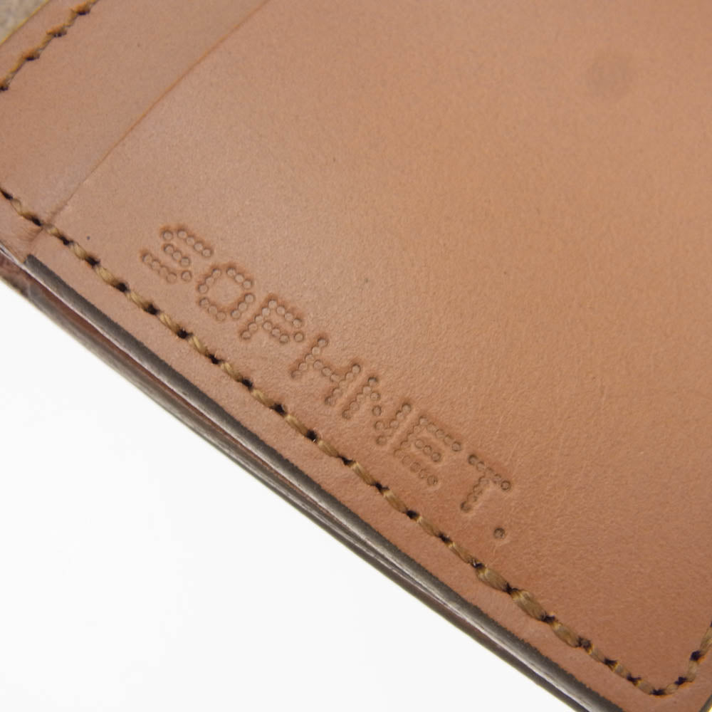 SOPHNET. ソフネット 25SS SOPH-250087 LEATHER SMALL WALLET BEIGE レザー スモール ウオレット 牛革 カウレザー ベージュ ベージュ系【新古品】【未使用】【中古】