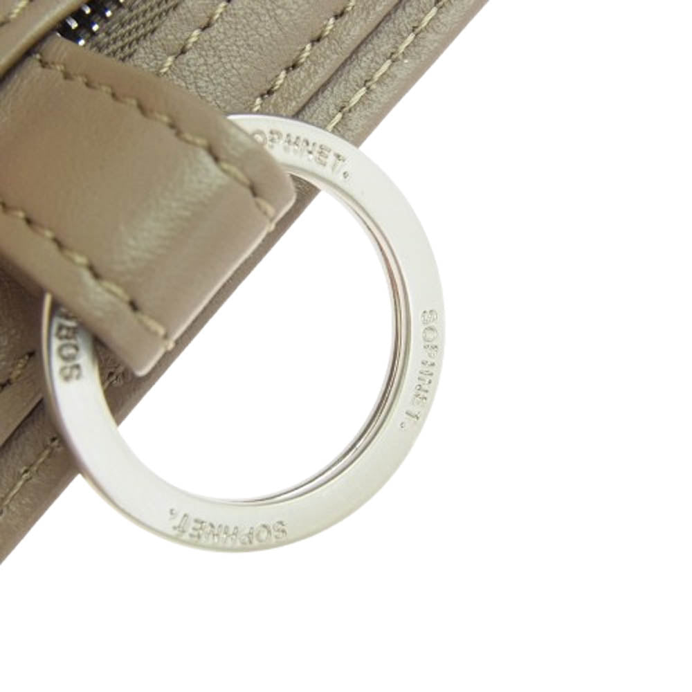 SOPHNET. ソフネット 24AW SOPH-242087 LEATHER WALLET BEIGE レザーウォレット レザー ウオレット 牛革 カウレザー ベージュ ベージュ系【新古品】【未使用】【中古】