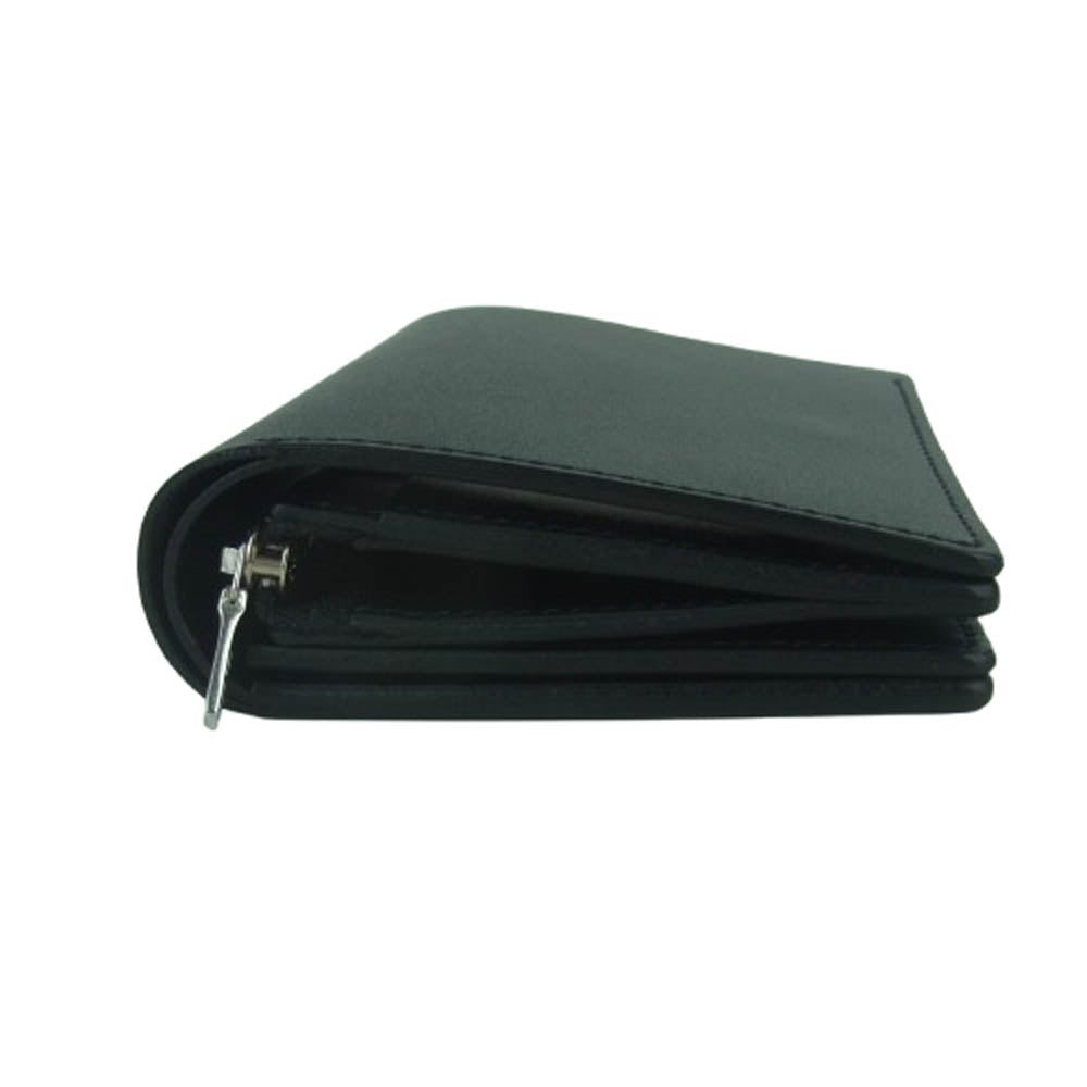 SOPHNET. ソフネット 25SS SOPH-250086 COW LEATHER WALLET BLACK 二つ折り レザー ウオレット 牛革 カウレザー ブラック系【新古品】【未使用】【中古】