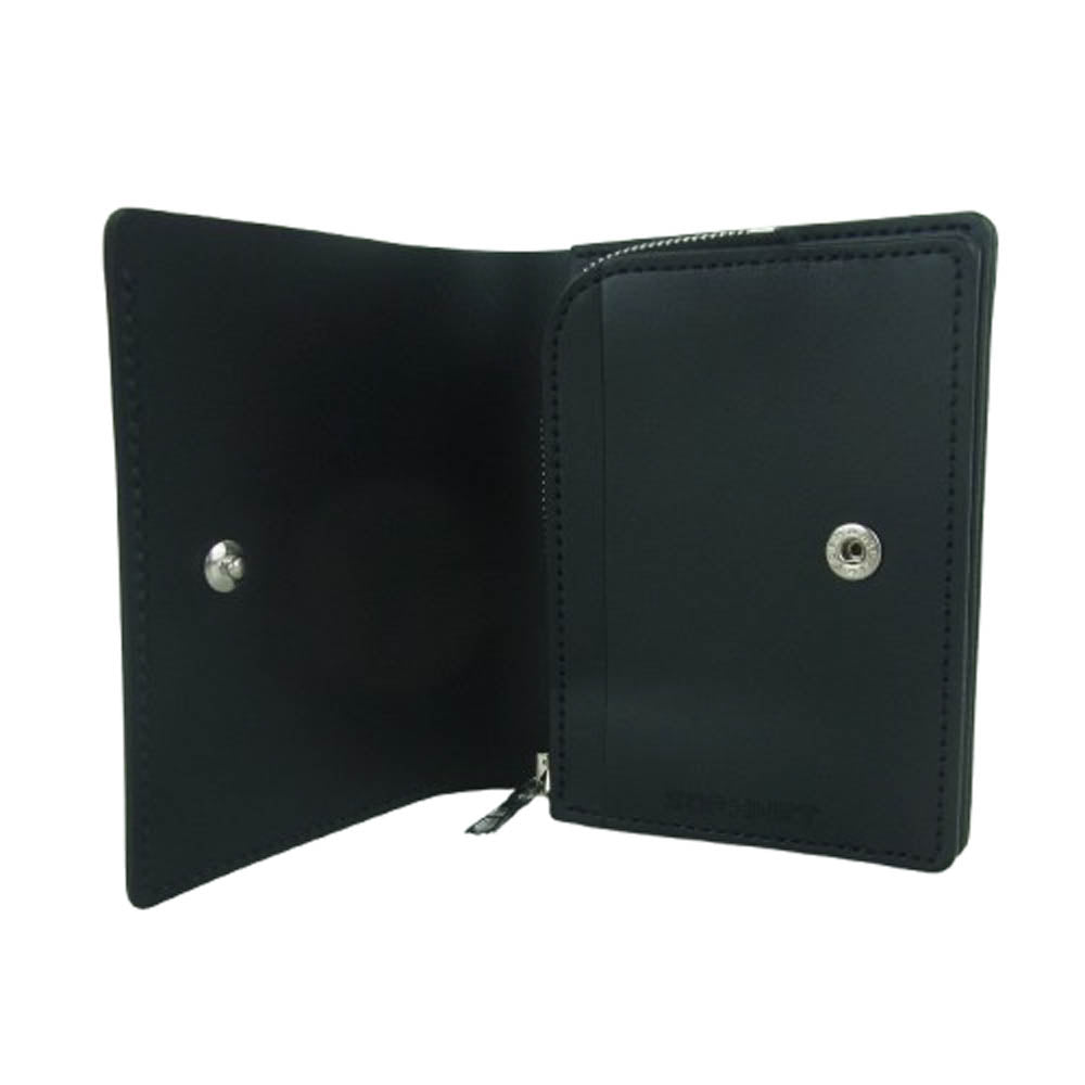 SOPHNET. ソフネット 25SS SOPH-250086 COW LEATHER WALLET BLACK 二つ折り レザー ウオレット 牛革 カウレザー ブラック系【新古品】【未使用】【中古】