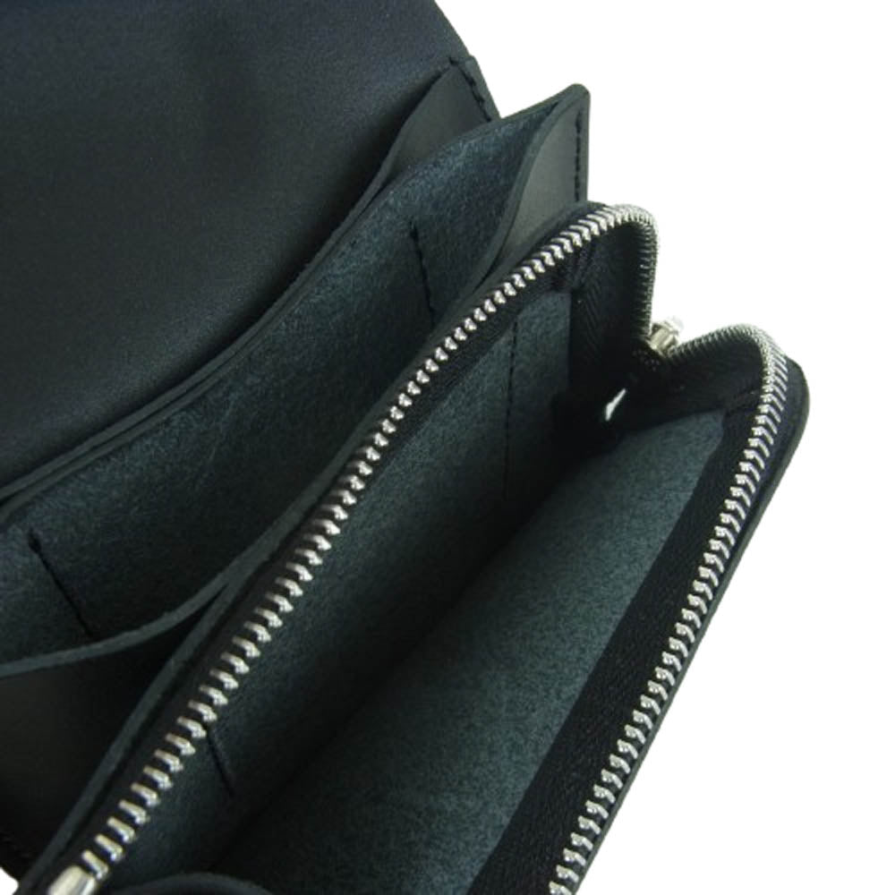 SOPHNET. ソフネット 25SS SOPH-250086 COW LEATHER WALLET BLACK 二つ折り レザー ウオレット 牛革 カウレザー ブラック系【新古品】【未使用】【中古】