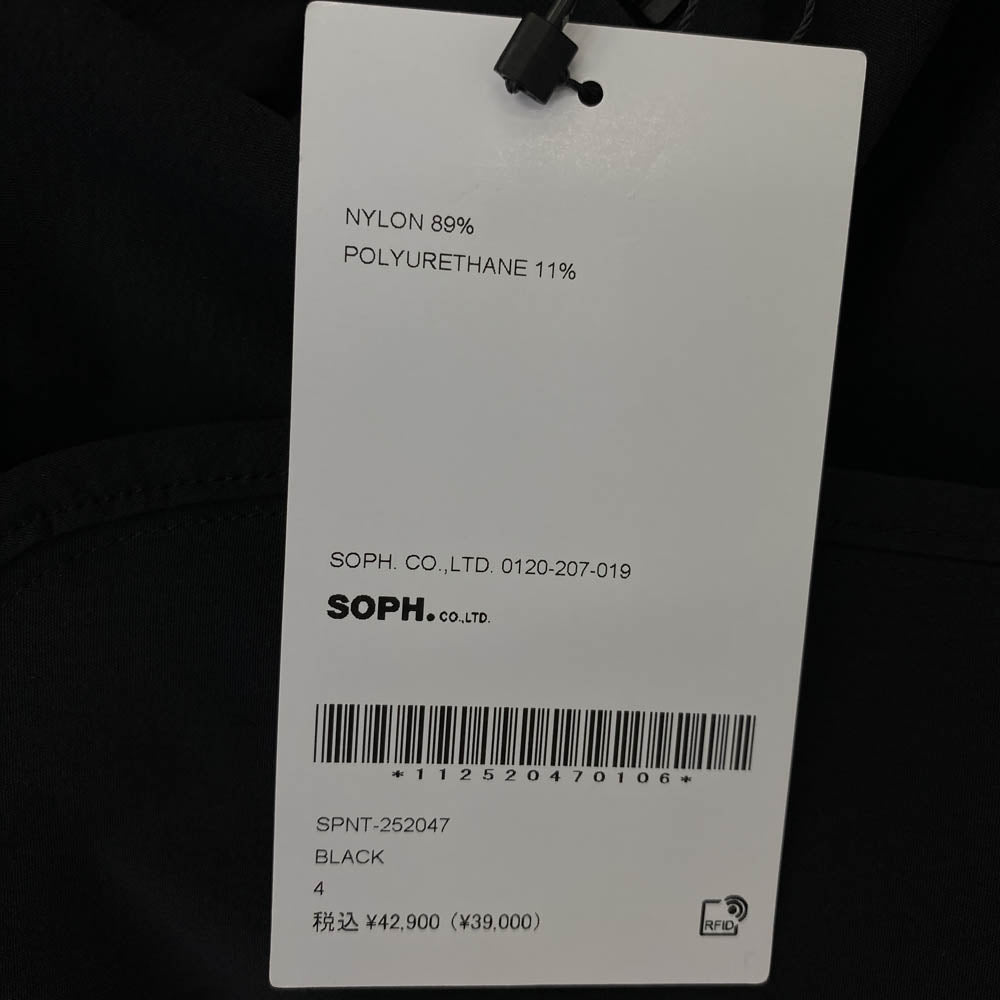 SOPHNET. ソフネット 25AW SPNT-252047 EX. EXTRAPEDITION SIDE POCKET PANTS BLACK サイド ポケット ナイロン イージー パンツ ブラック系 4【新古品】【未使用】【中古】