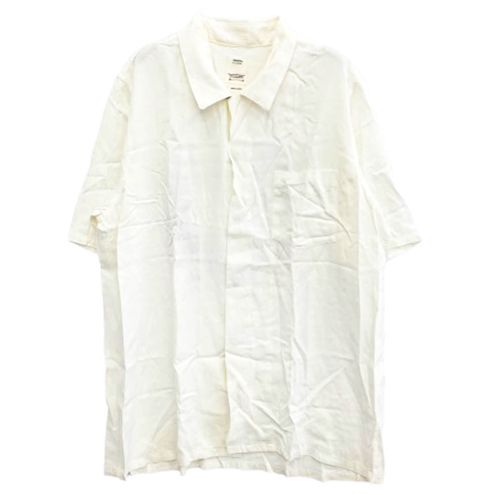 VISVIM ビズビム 20SS 0120105011021 FREE EDGE SHIRT S/S RAYON バックペイント レーヨン 半袖 オープンカラー シャツ ホワイト系【中古】