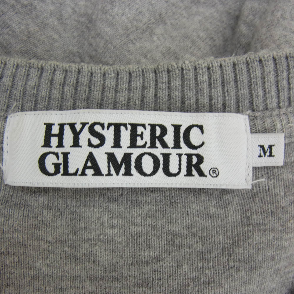 HYSTERIC GLAMOUR ヒステリックグラマー 0251CS04 ガールプリント 前V カットソー グレー系 M【中古】
