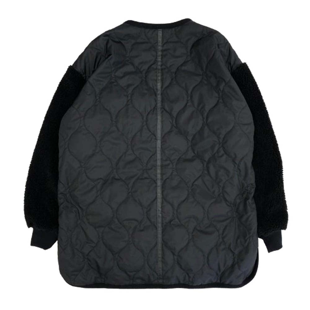 ゴムオム 袖フリース切替 キルティング ジャケット ブラック系 M【中古】