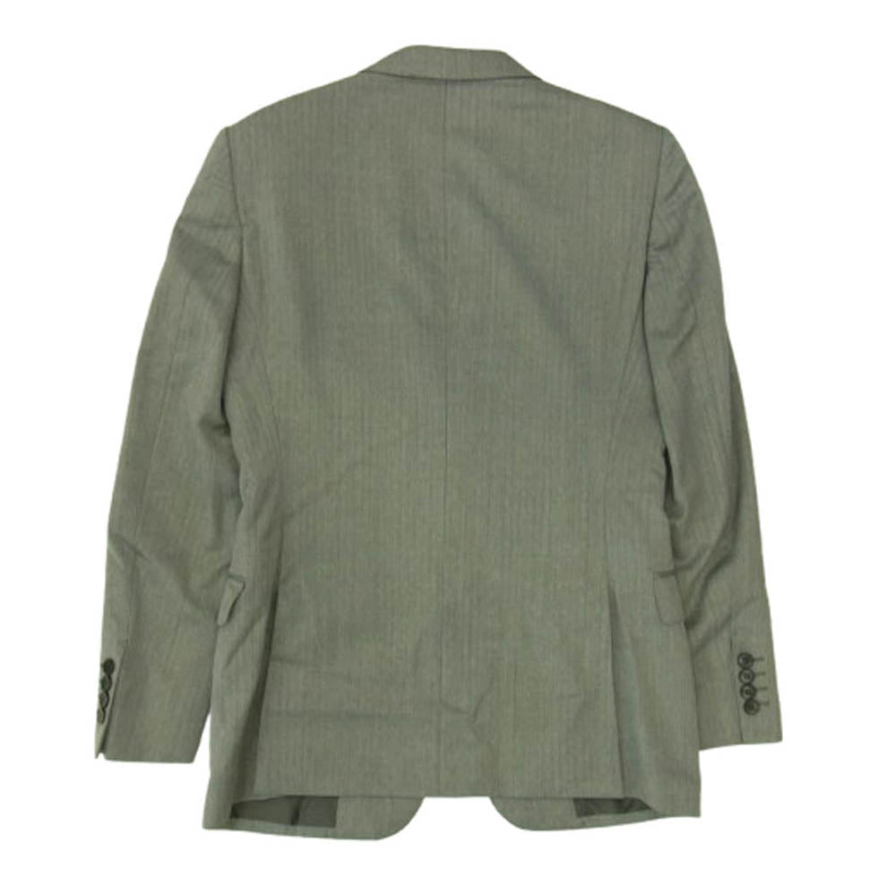 GUCCI グッチ 2852FK 2B ストライプ テーラードジャケット スラックス セットアップ スーツ グレー系 44【中古】