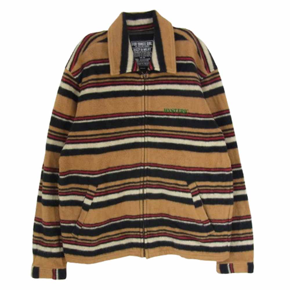 HYSTERIC GLAMOUR ヒステリックグラマー 02243CJ04 SOUND OF THE FUTURE 刺繍ワークジャケット ブラウン系 M【中古】