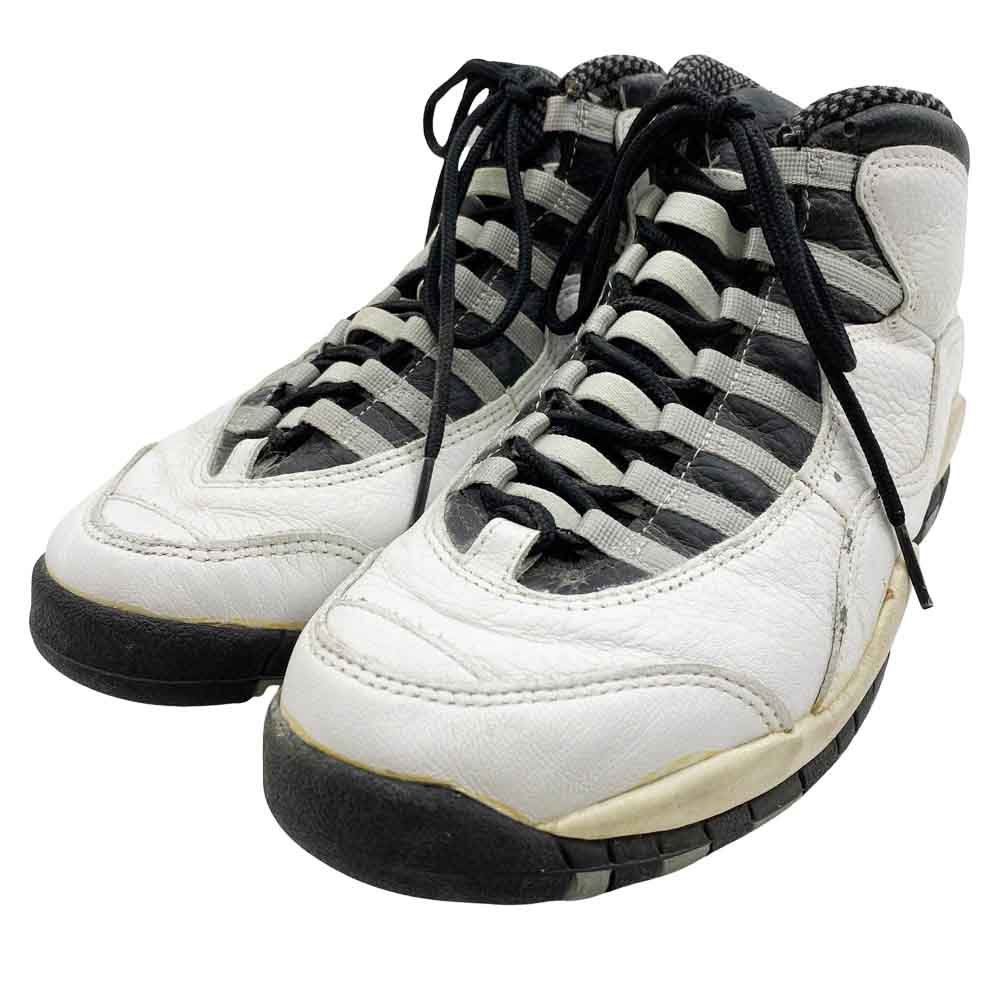NIKE ナイキ 130209-101 90s ヴィンテージ 94年製 Air Jordan 10 OG Steel エアジョーダン10 OG スティール ハイカット スニーカー ホワイト系 27cm【中古】