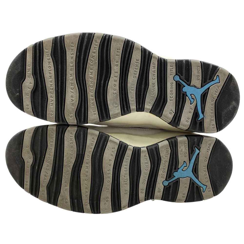 NIKE ナイキ 130209-101 90s ヴィンテージ 94年製 Air Jordan 10 OG Steel エアジョーダン10 OG スティール ハイカット スニーカー ホワイト系 27cm【中古】