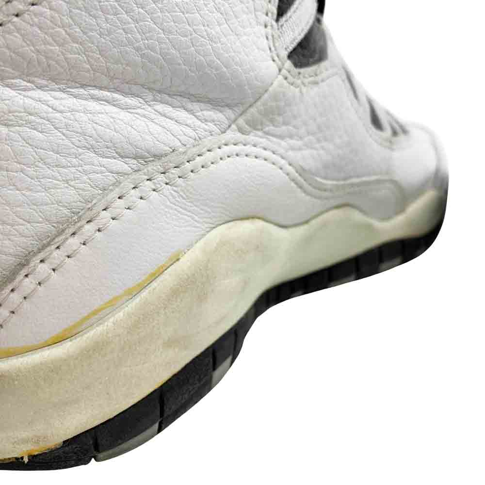 NIKE ナイキ 130209-101 90s ヴィンテージ 94年製 Air Jordan 10 OG Steel エアジョーダン10 OG スティール ハイカット スニーカー ホワイト系 27cm【中古】