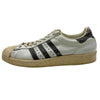 adidas アディダス 80s made in france フランス製 ヴィンテージ SUPER STAR 灰蛇 グレー スネークライン スーパースター ローカット スニーカー ホワイト系 10.5【中古】