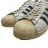 adidas アディダス 80s made in france フランス製 ヴィンテージ SUPER STAR 灰蛇 グレー スネークライン スーパースター ローカット スニーカー ホワイト系 10.5【中古】