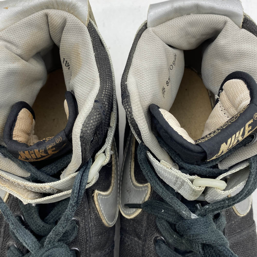 NIKE ナイキ 850709SH 【観賞用】80s 85年製 オリジナル VANDAL DEAD STOCK 黒 銀 バンダル ハイカット スニーカー 黒 銀 ブラック系 11.5【中古】