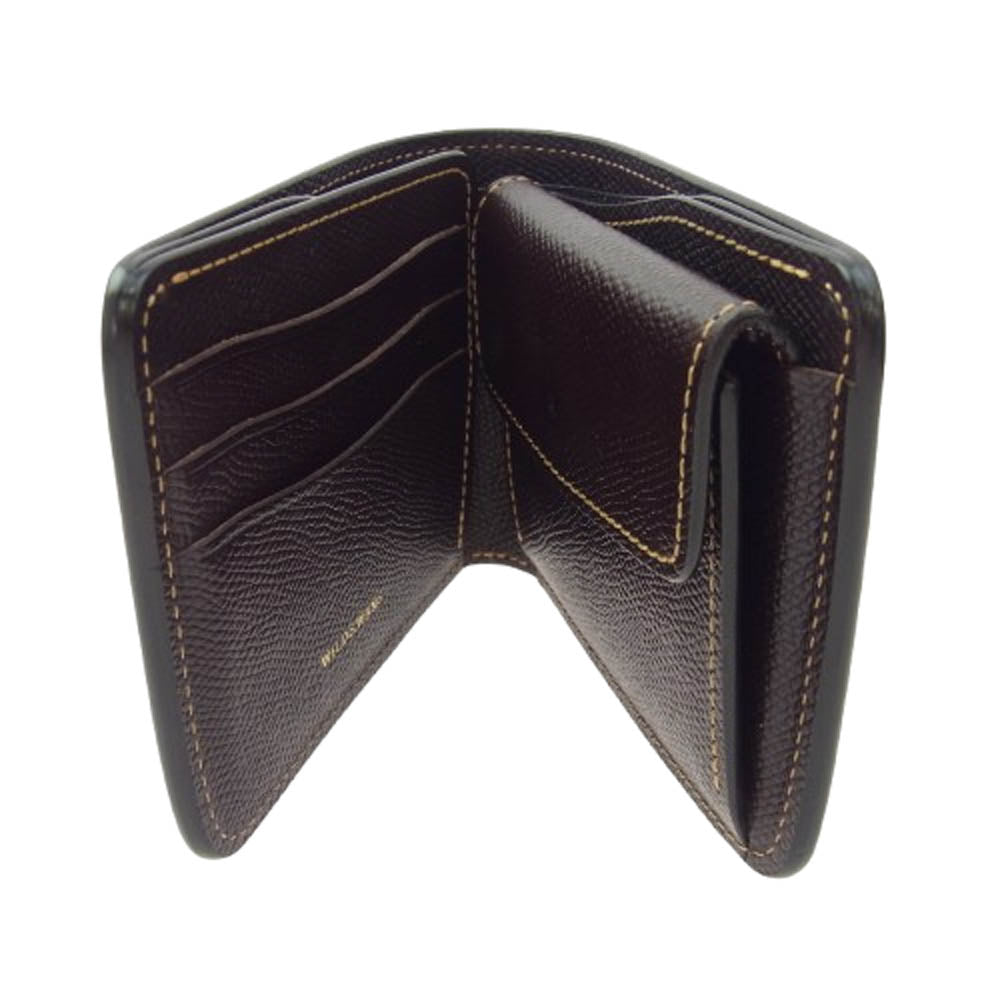 WILDSWANS ワイルドスワンズ SHELLCORDOVAN GROUNDER シェルコードバン グラウンダー イングリッシュブライドルレザー 二つ折り財布 モスグリーン系【美品】【中古】
