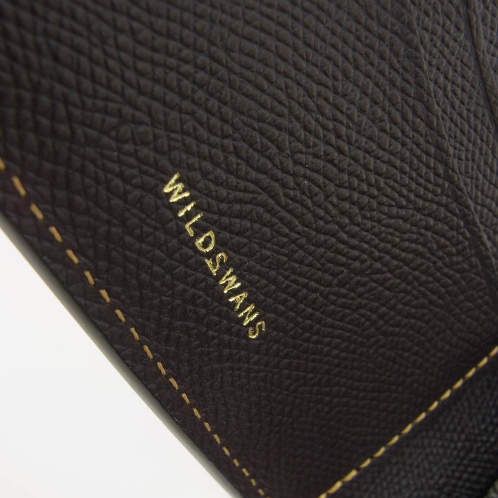 WILDSWANS ワイルドスワンズ SHELLCORDOVAN GROUNDER シェルコードバン グラウンダー イングリッシュブライドルレザー 二つ折り財布 モスグリーン系【美品】【中古】