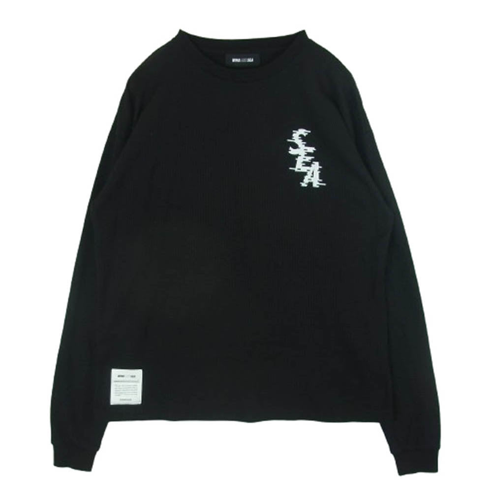 WIND AND SEA ウィンダンシー WDS-O-MTC-24-Q2-CS-04 ロゴ バック プリント コットン 長袖 Tシャツ ブラック系 M【中古】