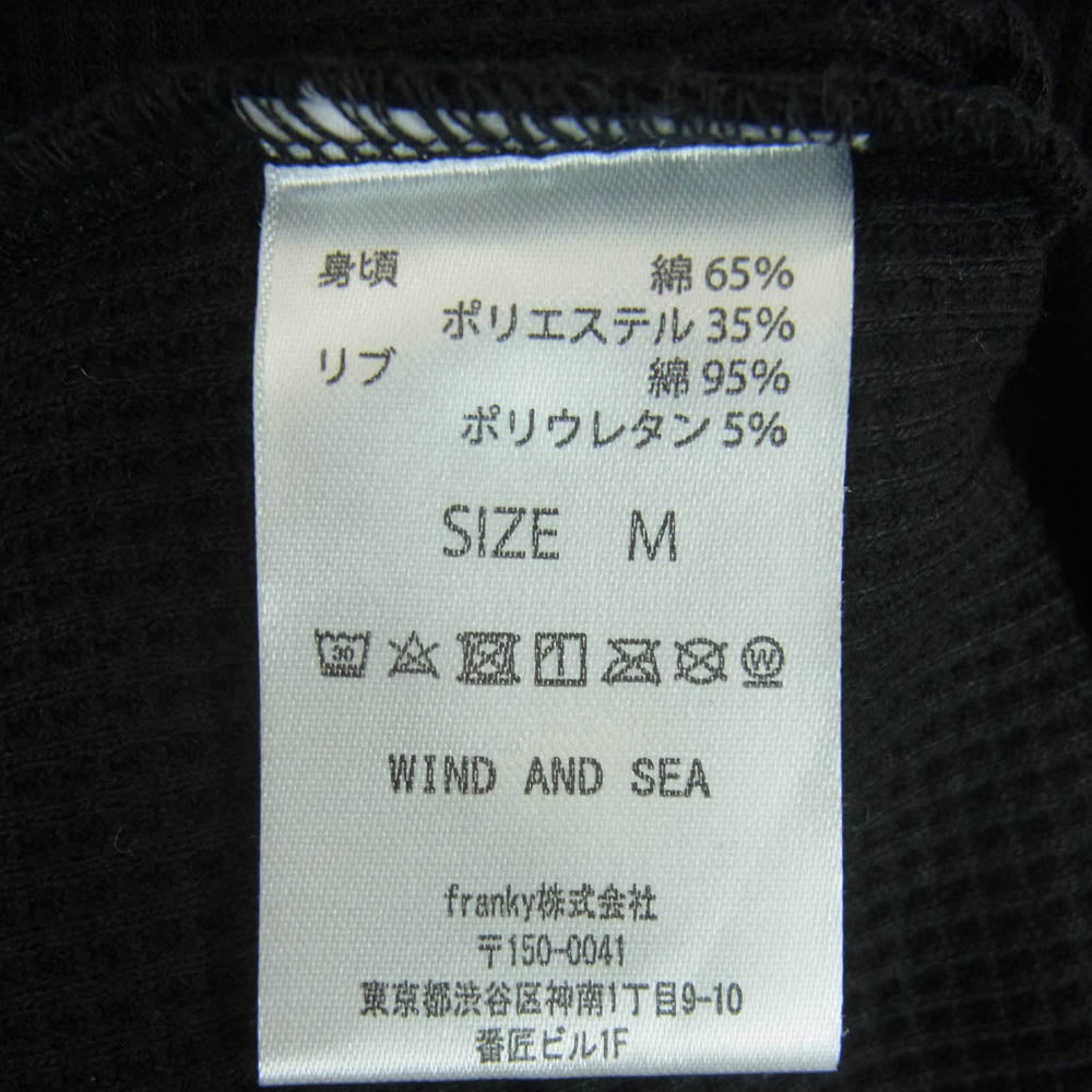 WIND AND SEA ウィンダンシー WDS-O-MTC-24-Q2-CS-04 ロゴ バック プリント コットン 長袖 Tシャツ ブラック系 M【中古】