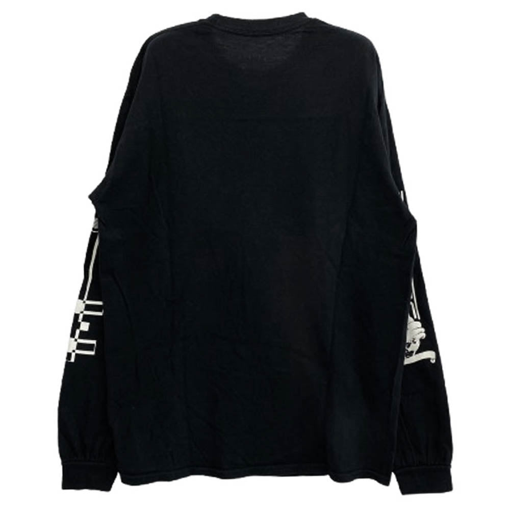 MASSES マシス 袖プリント 長袖 Tシャツ ブラック系 M【中古】