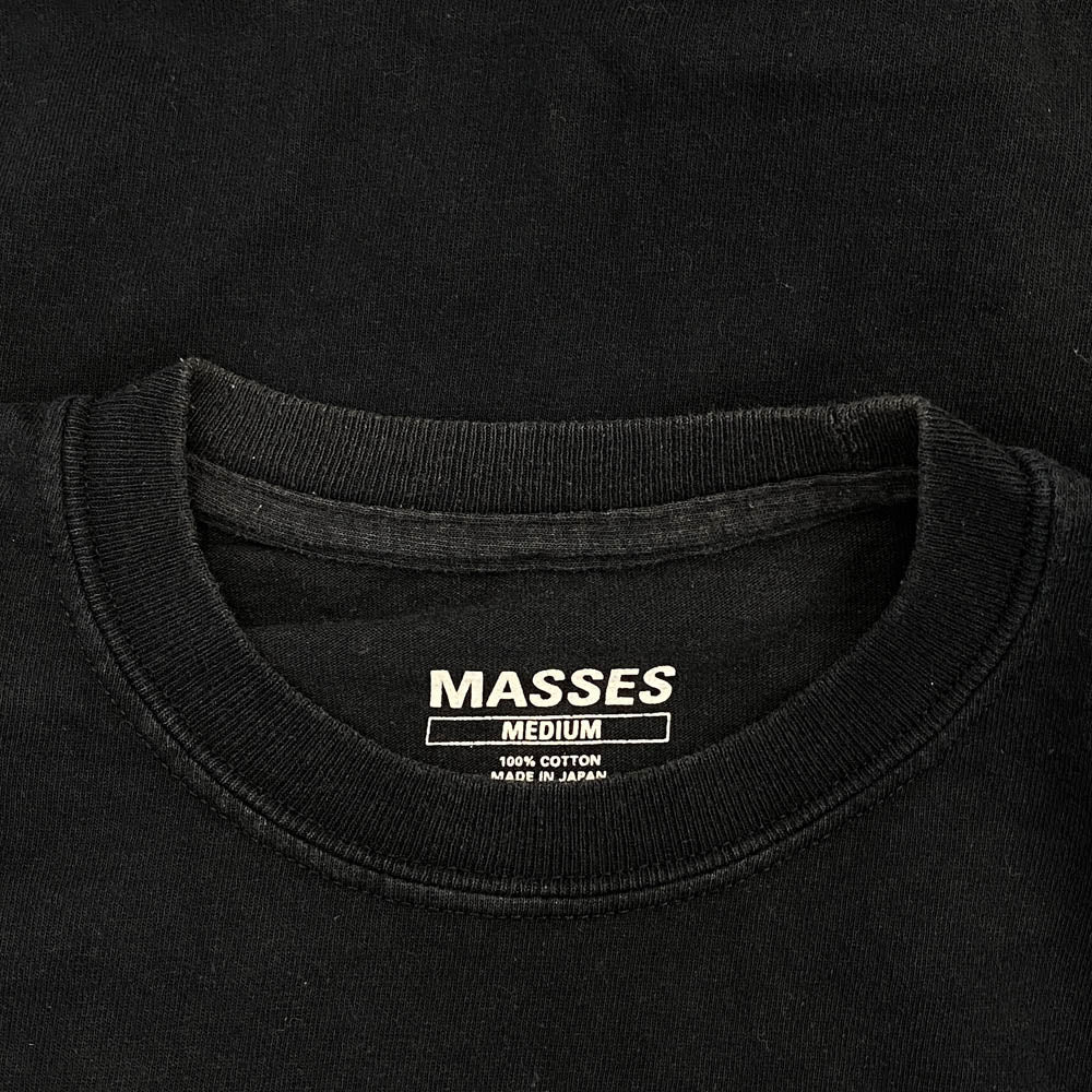 MASSES マシス 袖プリント 長袖 Tシャツ ブラック系 M【中古】