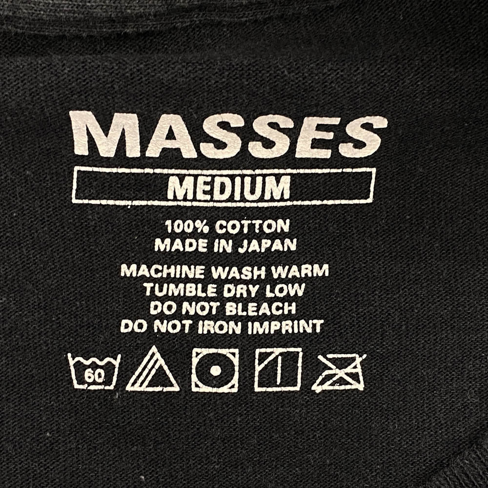 MASSES マシス 袖プリント 長袖 Tシャツ ブラック系 M【中古】